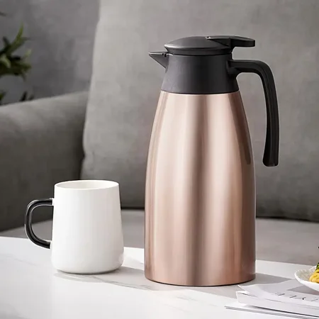 1pc Stainless Steel Thermal Kettle Large Capacity 67.6oz/2000ml Thermal Bottle 304 Stainless Steel Liner Home Thermal Bottle