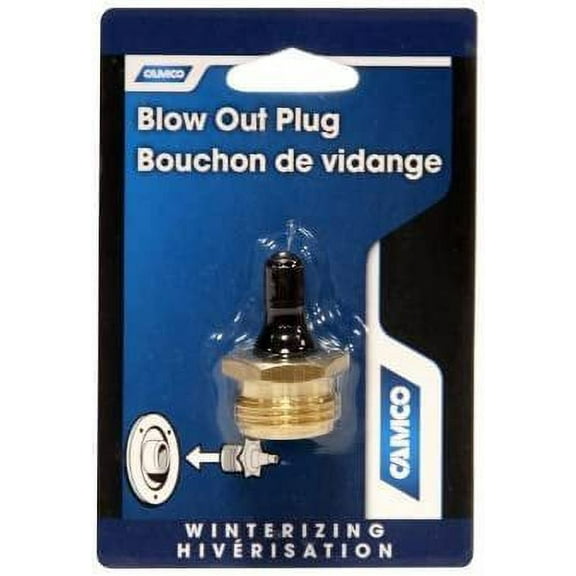 Camco 36153 Brass Blow Out Plug Style: Brass with Schrader Valve, Model: 36153, Outdoor/Garden Store, Repair & Hardware