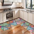 thumbnail image 3 of Kitchen Rugs Sets Of 2,Multicolor Ethnic Geometric Pattern Anti Fatigue Kitchen Mat Rugs Non Slip Washable,Decorative Kitchen Floor Mats for Kitchen,Sink,Laundry,17"X47", 3 of 5