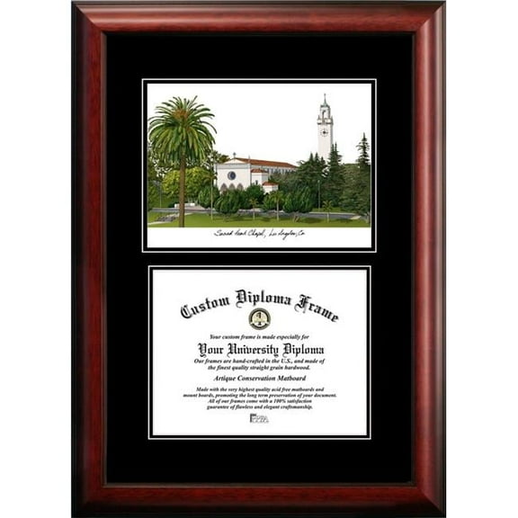 Campus Images CA927D-1185 8.5 x 11 in. Loyola Marymount University Diplomate Diploma Satin Mahogany Frame