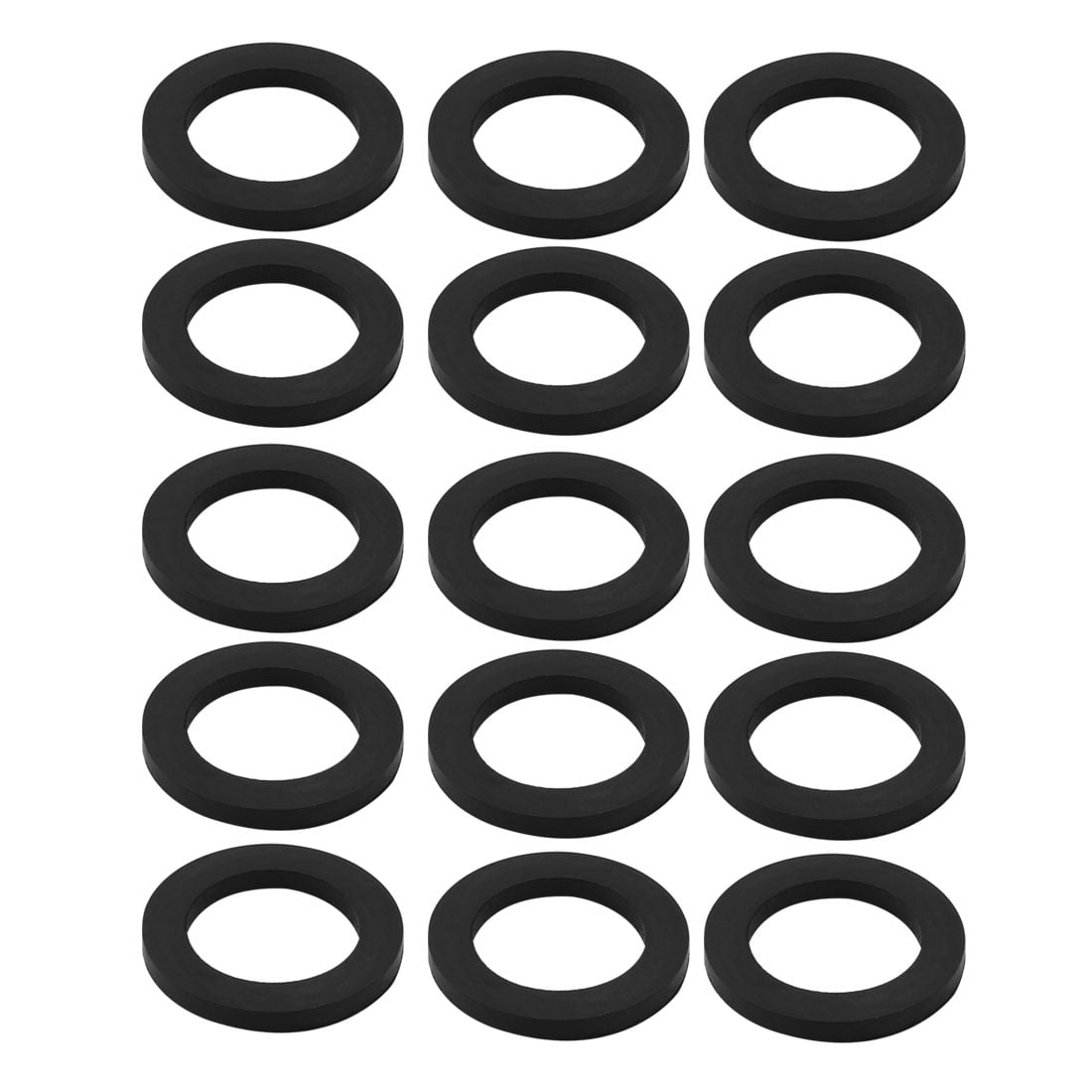 15pcs Black Rubber Round Flat Washer Assortment Size 20x30x3mm Flat Washer