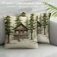 thumbnail image 3 of JEUXUS  Winter Reindeer Decorative Pillow Cover Watercolor Throw Pillowcase, Cabin Elk Pine Tree Forest Farmhouse Decor, 3 of 5