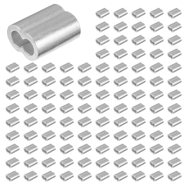 5/32 Pulgadas (4 Mm) Diametro Junturas de Clip de Manguitos de Aluminio de Cuerda de Alambre Engarces de Cable 200pzs