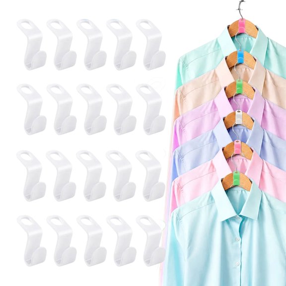 Hanger Connector Hooks, Space Saving Closet Organizer Hooks for Clothes Hangers, Wardrobe Storage
