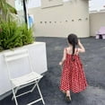 thumbnail image 5 of SILVERCELL Toddler Kids Girls Summer Dress Sling Red Floral Casual Dress Girls Party Dress Sleeveless 1-7 Years, 5 of 11