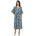 thumbnail image 4 of Bimba Women Designer Kaftan Long Maxi Drawstring Beach Coverup Caftan, 4 of 8