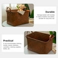 thumbnail image 3 of unbranded Cesta De Almacenamiento Tejida Para Dormitorio Y Ropa Sucia Con Asas Resistentes Café, 3 of 8