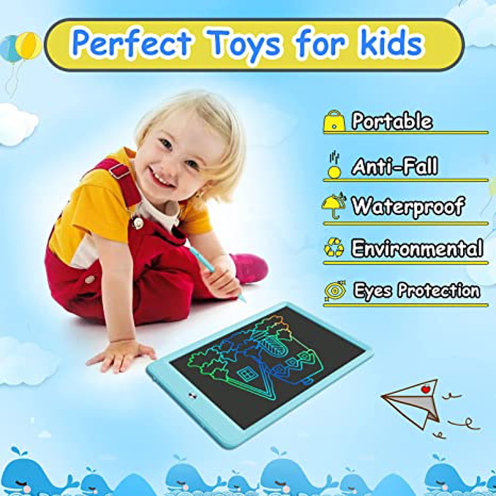 Color Version JUZXAAP LCD Spelling Board 10 Inch Digital Drawing Board Can Erase Graffiti Pad Toy and Screen Lock Children Birthday Gift 