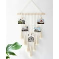 thumbnail image 6 of PENGXIANG Hanging Photo Display with Macrame, Boho Decorative Wall Hanging Pictures Organizer, Perfect for Home Decor(White),Birthday Party Travel Baby Family Photos Gift, 6 of 6