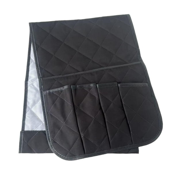 Organizador de reposabrazos para sofás y sillones, soporte antideslizante para mandos a distancia, Negro