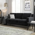 thumbnail image 2 of DHP Brynn 3 Seater Living Room Upholstered Sofa in Black Velvet, 2 of 8