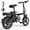 Black Rear-seat-Standard, variant on 14 Inch Folding Electric Bike, 500W Peak Motor 432Wh Hidden Anti-Theft Battery, 20MPH Speed 35 Miles Range, Adult Mini Ebike with Rear Basket for Commuting Shopping UL2849