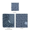 thumbnail image 6 of Mainstays Super Soft Brushed Microfiber Bed Sheet Set, Navy Blue Hayden Paisley Print, Twin-XL, 3 Piece, 6 of 13
