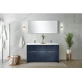 thumbnail image 3 of Lafarre 60 in W Navy Blue Double Vanity, White Quartz Top, Faucet Set & 55 in Mirror, 3 of 3