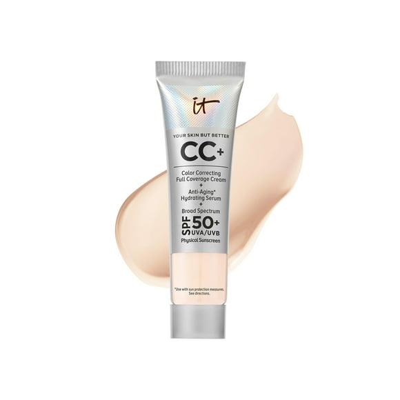 Base de maquillaje de cobertura total CC+ Cream IT Cosmetics, SPF 50, 12 ml