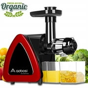 aobosi slow masticating juicer extractor, cold press juicer machine, quiet motor, reverse function, high nutrient fruit and vegetable juice with juice jug & brush for cleaning