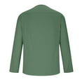 thumbnail image 6 of Drindf Long Sleeve T Shirts for Men Big and Tall Cotton Linen Shirt Casual Round Neck Tshirts Lightweight Solid Color Pullover Tops Loose Fits Basic Shirt, 6 of 7
