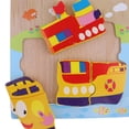 thumbnail image 3 of Rompecabezas de madera Montessori con animales en 3D para niños, 3 of 7