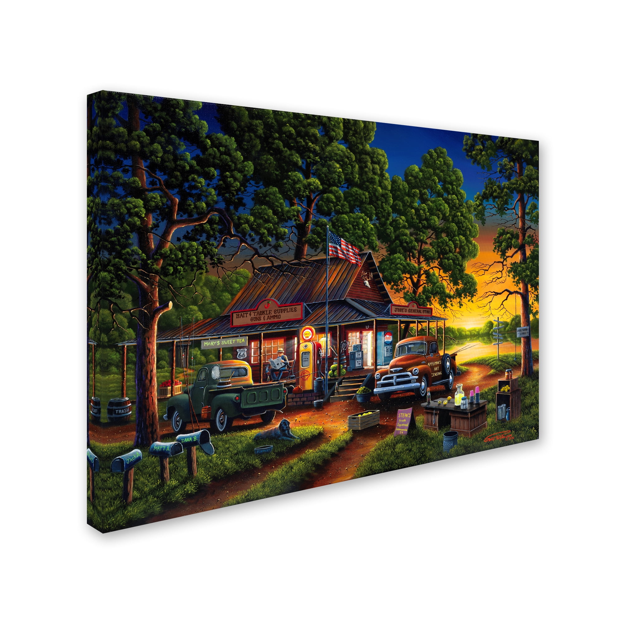 Trademark Fine Art 'Joses Country Store' Canvas Art by Geno Peoples