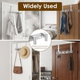 thumbnail image 3 of Over The Door Hook Stainless Steel No Drill Door Hanger Clothes Hook with Non Slip Pad for Bathroom Bedroom Closet,Silver, 3 of 11