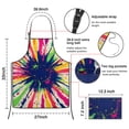 thumbnail image 3 of Colorful Paint Burst Pattern Apron-Garden Aprons for Women with Pockets-Cotton Linen Waterproof Kitchen Cooking Gardening Aprons Adjustable for Kitchen,Cooking,BBQ and Salon 33x27 Inch, 3 of 7