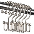 thumbnail image 2 of Titanker Ganchos para Cortina de Ducha, Anillos para Cortina de Ducha, Metal a Prueba de óxido, Ganchos de Ducha de Doble Deslizamiento, Anillos para Barras de Ducha de baño, Cortinas, Juego de 12 Gan, 2 of 4