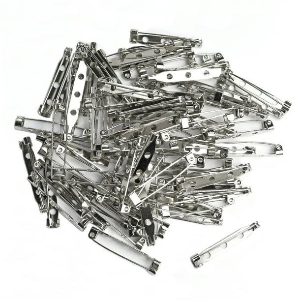 Gosknor 100pcs Brooch Pin Backs, 20mm/25mm/32mm/38mm/45mm