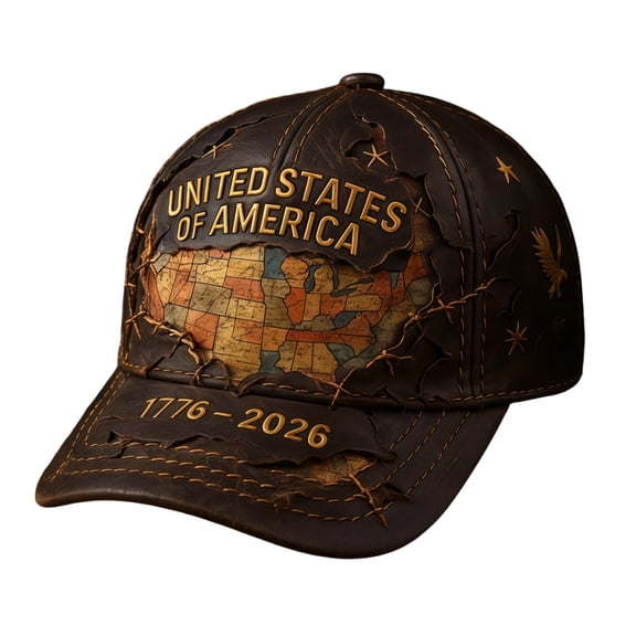 Us 250th Anniversary Printed Casual Hat,Baseball Hat,1776-2026 Cap,Us History Tribute Gift for Men and Women Adjustable Retro Washed Patriotic Baseball Cap
