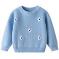thumbnail image 2 of lnmuld Sweaters for Hand Embroidered Floral Knit Sweater for Girls Soft Yarn Pullover Top for Toddlers and Cozy Winter Wear Festive Holiday Outfit Size:5-6 Years, 2 of 8