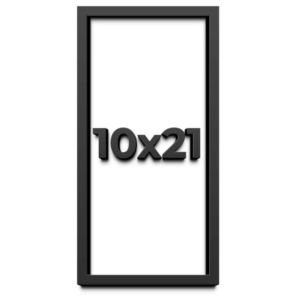 10x21 Shadow Box Frame Black | 1 inches Deep Real Wood Contemporary Shadowbox Display Frame | UV