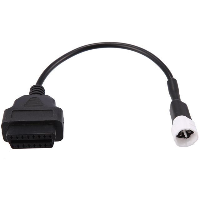 Unique Bargains 3 Pin to OBDII OBD Cable Cord Diagnostic Adapter Cable Motorcycle OBD2 Scanner Diagnostic Cable Adapter
