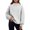 Gray, variant on Vivianyo HD Women's Fall Winter Comfort Mock Neck Sweatshirt, Drop Shoulder Long Sleeve Solid Casual Pullover Top for Women, Women's White, Sizes S-2XL