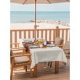 thumbnail image 2 of Outdoor Tablecloth with Umbrella Hole for Patio/Picnic/Party/Camping, Fall Pumpkins Waterproof Table Cloth Rectangle Table Cover Washable, Football Baseball Autumn Orange Red Maple Leaves (60"x 84"), 2 of 8