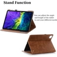 thumbnail image 5 of Classic Retro Leather Tablet Case Built-in Kickstand Wallet Card Slots Cover, for Samsung Galaxy A7 Lite A8 A 8.0 8.4 10.1 10.5 Full Body Rugged Shell(Brown,A 8.4 2020 T307), 5 of 8