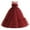 r-207Brick Red82, variant on MEZZALL Dresses Girls Party Dress With Bow And Skirt Pageant Gown Elegant Tutu Dress Kids Performance Birthday Sleeveless Crew Neck Solid Color Child Sundress