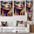 thumbnail image 4 of Designart Vibrant Creative Woman Portrait VIII Canvas Wall Art, 4 of 5