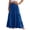 48#Blue, variant on A Line Pleated Skirt Women Cotton Linen High Waisted Summer Boho Maxi Skirts Shirred Tiered Flowy Long Skirt