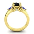 thumbnail image 4 of 2.50 Ct Round Cut Black Onyx & Blue Sapphire Gemstone Stunning Ring for Birthday Gift Solid 14K Yellow Gold Size 10 by Diamond-Capitals, 4 of 8