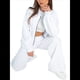 thumbnail image 3 of Conjunto de 2 Piezas para Mujer: Sudadera Informal de Larga con Cremallera y Pantalones Deportivos de Pierna M, 3 of 10
