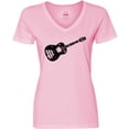 thumbnail image 3 of Inktastic Grunge Guitar Women's V-Neck T-Shirt, 3 of 5