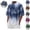 Blue, variant on Mfakffe Mens Graphic Crewneck Tshirt Summer Plus Size Short Sleeve Lightweight Tops Gradient Color Casual Big and Tall Tees