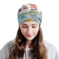thumbnail image 2 of Rocae Kawaii Sushi Characters Delight for Beanies Hats for Men Women Warm Chunky Knit Hats Winter Adult Milk Silk Knitted Beanie, 2 of 7