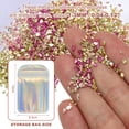 thumbnail image 2 of 6 Colors Crushed Glass Chips, 1-3mm Irregular Glitter 33g Gold Color Series, 2 of 6