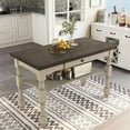 thumbnail image 6 of Furniture of America Weighton Wood 1-Drawer Counter Height Table in Ivory, 6 of 9