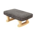 thumbnail image 2 of Siruishop Modern Rectangle Chair Step Stool Padded Foot Stool for Couch Bedroom Office Grey, 2 of 8
