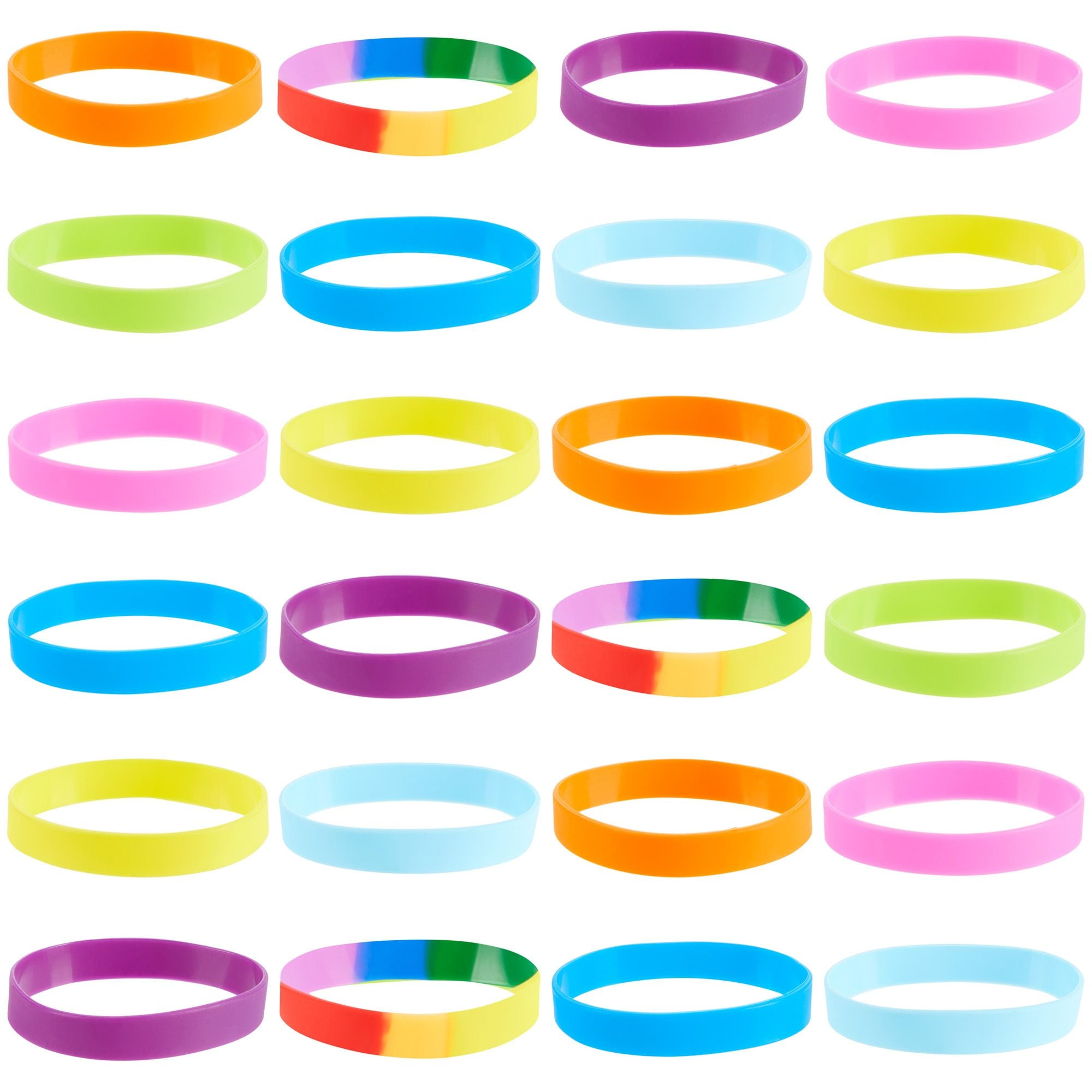 10pcs/lot Bulk Wholesale Fashion Multicolor Silicone Bracelet For