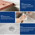 thumbnail image 3 of 33 inch Farmhouse Sink, 33" x 22" Apron Front Kitchen Sink, Stainless Steel Farmhouse Tank Workstation Single Bowl workstation Basin, 16 Gauge Deep Single Bowl Kitchen Farm Sinks with Accessories, 3 of 9