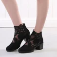 thumbnail image 2 of nuevos zapatos de baile latino de malla para mujer, zapatos de salón de Salsa negros, sandalias para fiesta de boda, zapatos de baile para mujer, 2 of 5