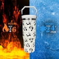 thumbnail image 5 of 30 oz Panda Flip Straw Tumbler with Top Handle for Panda Lover Resuable Vacuum Insulated Flip Top Water bottle for Home Office Car Dishwasher Safe White Panda, 5 of 6