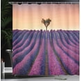 thumbnail image 4 of Ambesonne Floral Shower Curtain, Lavender Flowers Field, 69"Wx75"L, Purple Peach, 4 of 5